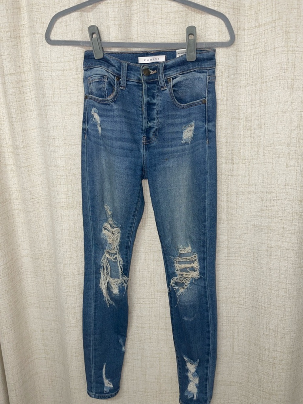 Windsor High-Rise Distressed Skinny Jeans